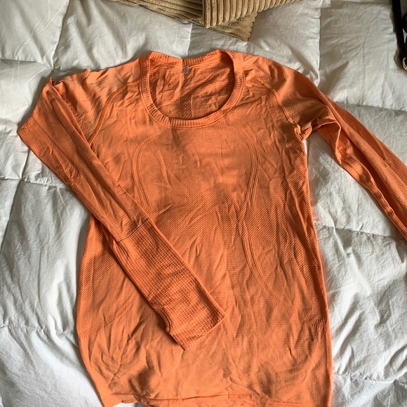 Orange lululemon long sleeve